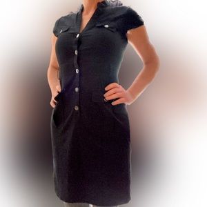 Black H&M 1/2 Button up dress